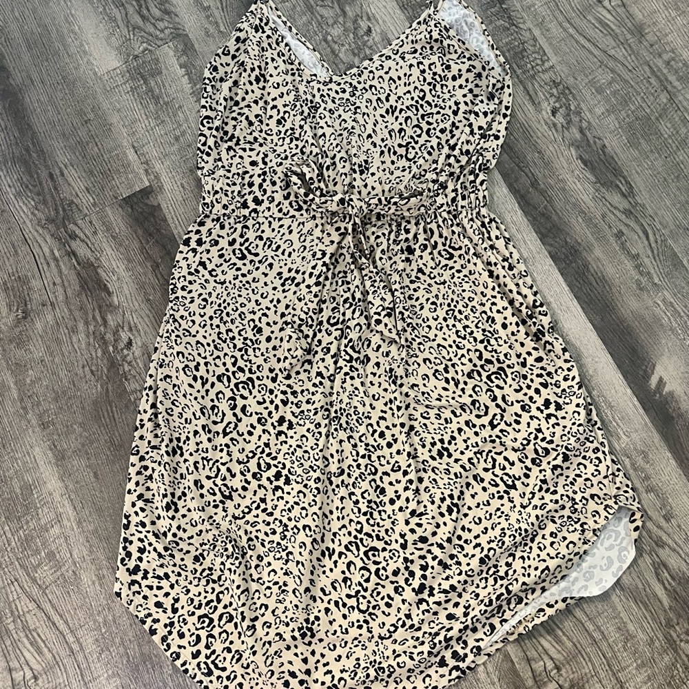 Leopard Print Sleeveless Dress
